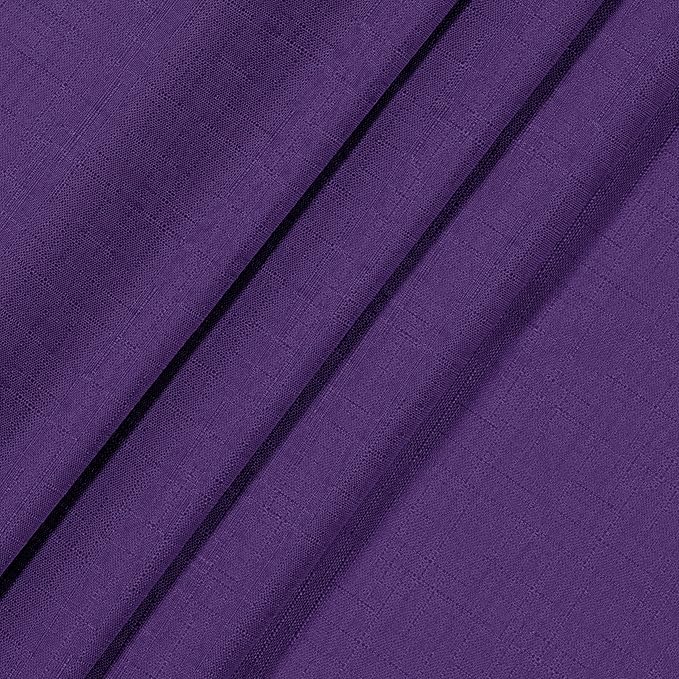 Eclipse Kendall Solid Blackout Window Curtains for Bedroom, 42" x 84", Purple, 1 Panel