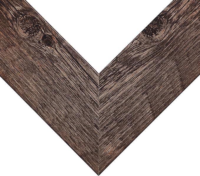 Craig Frames American Barn, Faux Barnwood Picture Frame, Brown Oak, 20 x 26 Inch