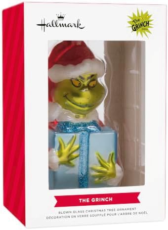 Hallmark Dr. Seuss's Grinch Christmas Ornament (Grinch with Present) - Image 6