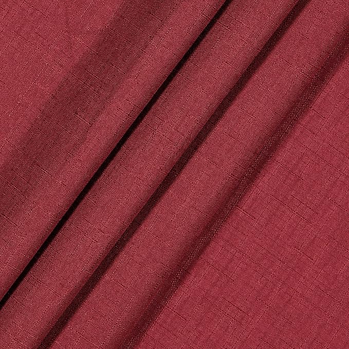 ECLIPSE Kendall Modern Blackout Thermal Rod Pocket Window Curtain for Bedroom or Living Room (1 Panel), 42" x 84", Ruby