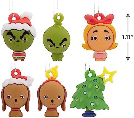 Hallmark Dr. Seuss How The Grinch Stole Christmas! Miniature Christmas Ornaments, Set of 6 - Image 5