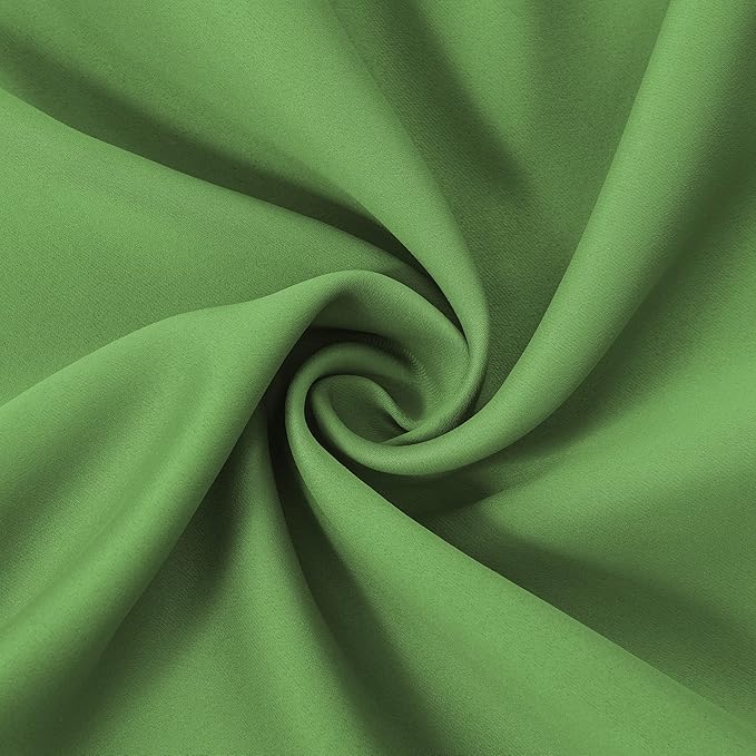 LEMOMO Light Green Bedroom Blackout Curtains for Living Room/42 x 63 Inch Long/Set of 2 Panels Thermal Insulated Fashion Boys Room Curtains