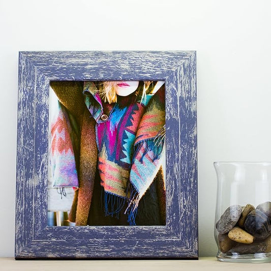 Craig Frames American Barn, 21x29 Picture Frame, Faux Barnwood, Blue
