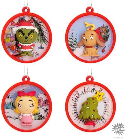 Hallmark Dr. Seuss's Grinch Mini Christmas Ornaments, Tiny Set of 4 - Image 6