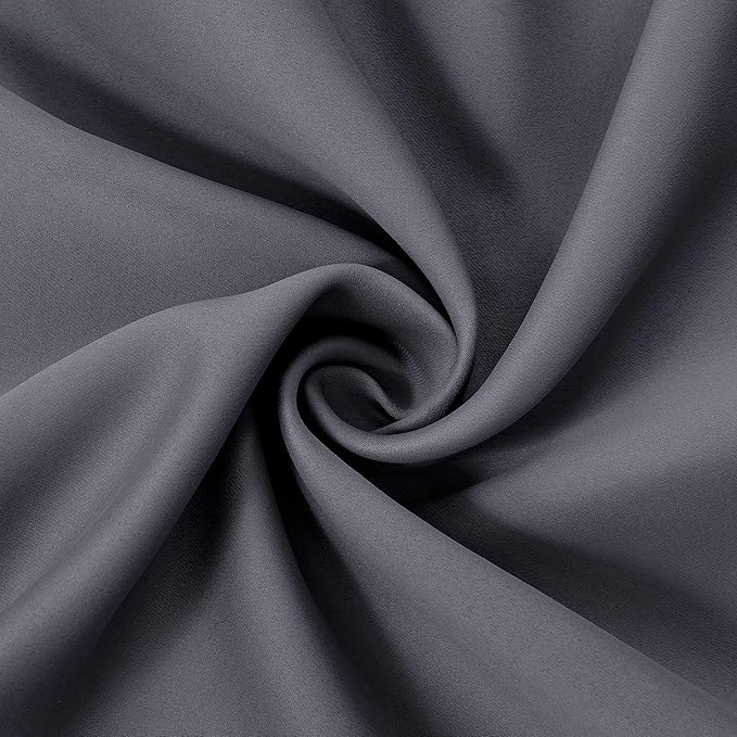 LEMOMO Grey Thermal Blackout Curtains/42 x 84 Inch/Set of 2 Panels Room Darkening Curtains for Bedroom