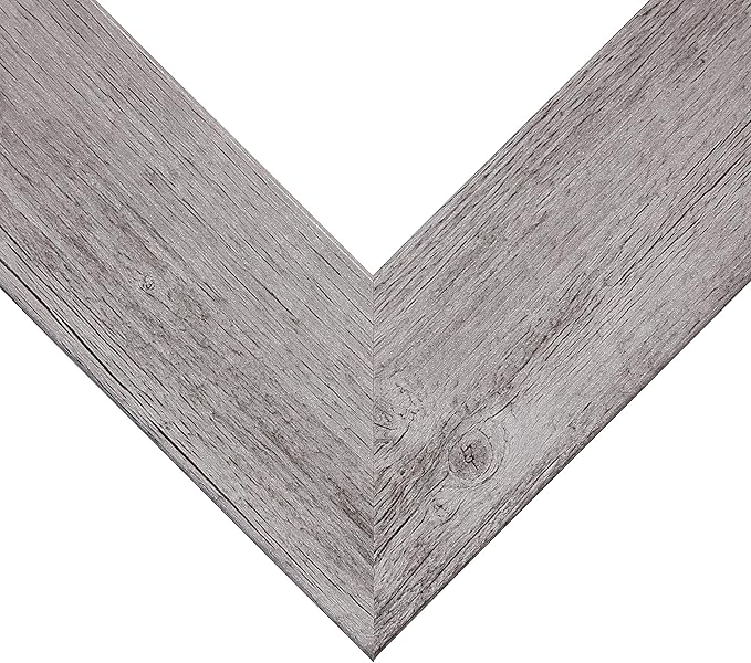 Craig Frames American Barn, Faux Barnwood Picture Frame, Light Grey Oak, 11 x 17 Inch